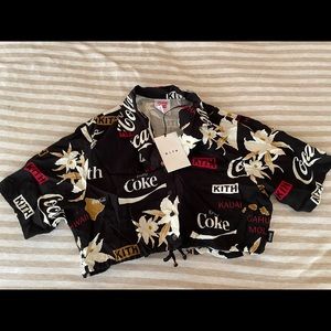 Kith Women Coca Cola Hawaiian cropped shirt